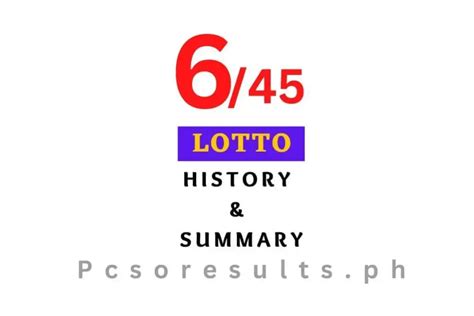 lotto result 6/45 history